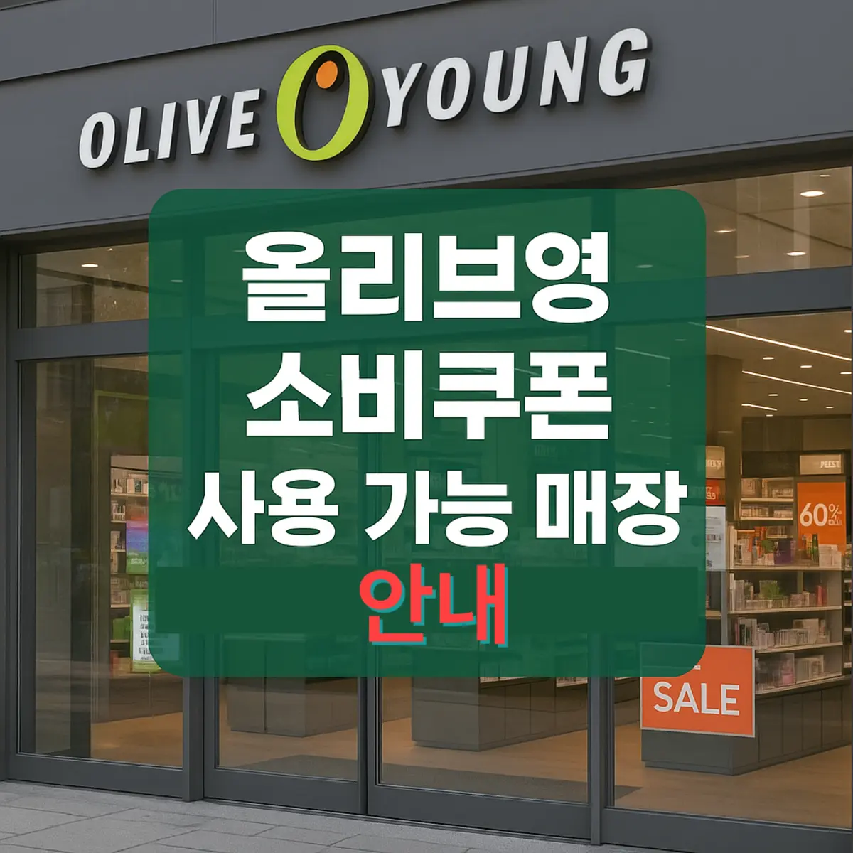 민생회복 소비쿠폰 사용 가능 올리브영 매장