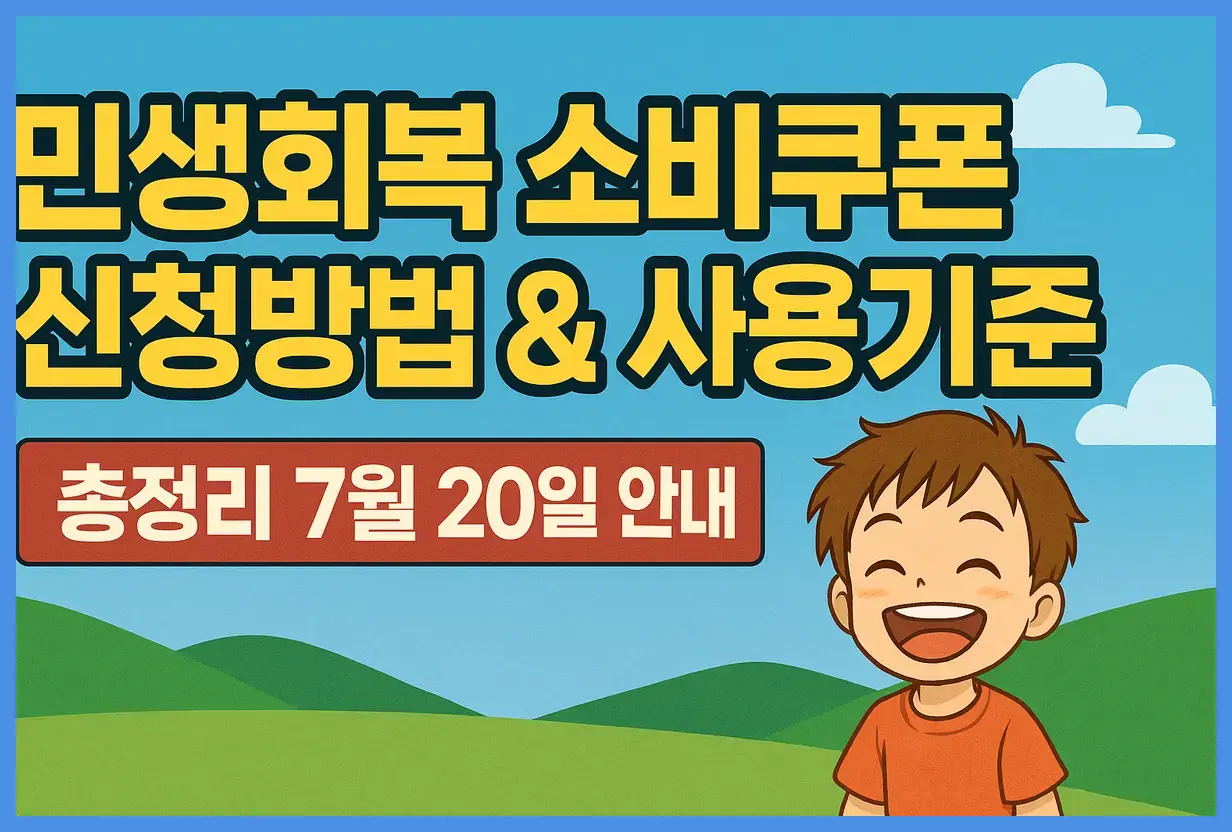 민생회복 소비쿠폰 신청
