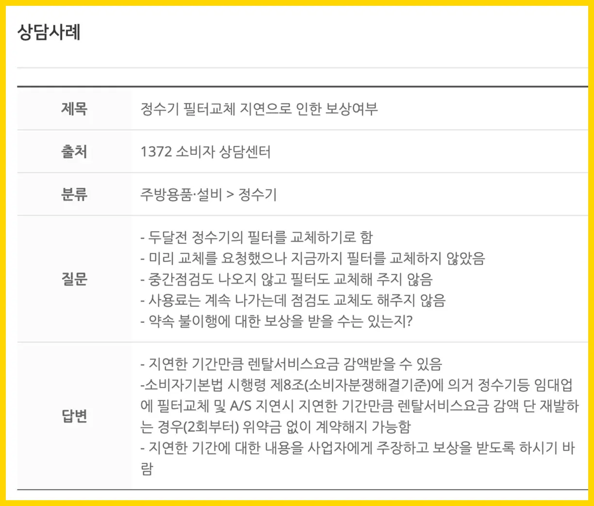 웅진 코웨이 필터 교체 지연 대응 방법