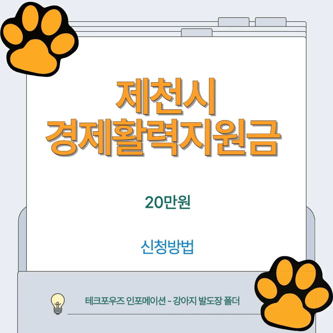 제천시 경제활력지원금 20만원